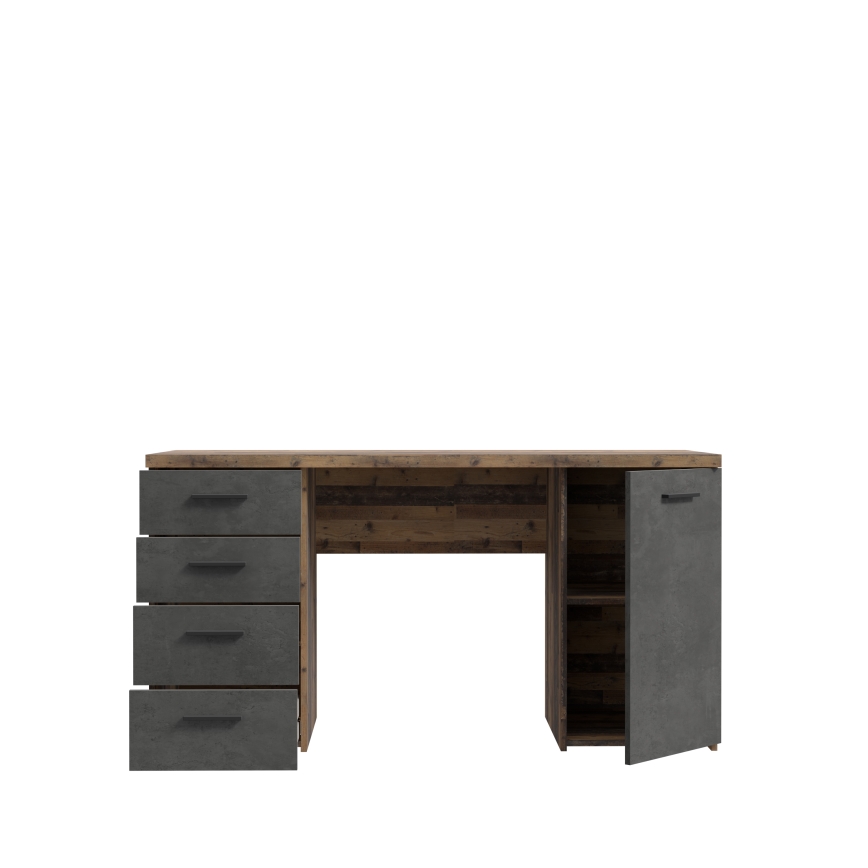 ARENO Writing Desk, Brown/Graphite
