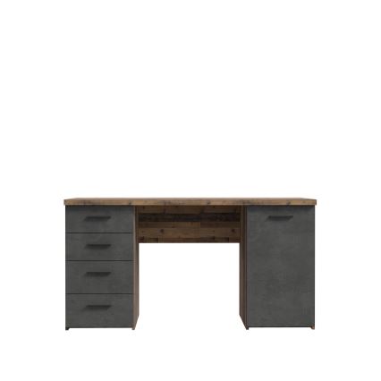 ARENO Writing Desk, Brown/Graphite