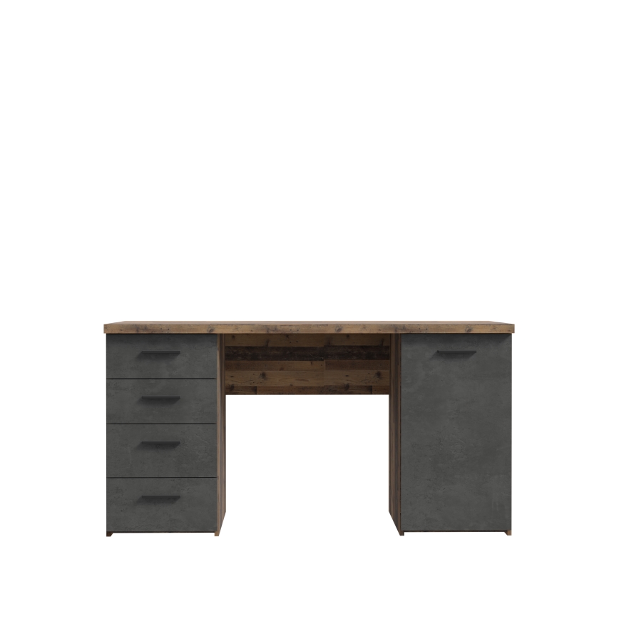 ARENO Writing Desk, Brown/Graphite