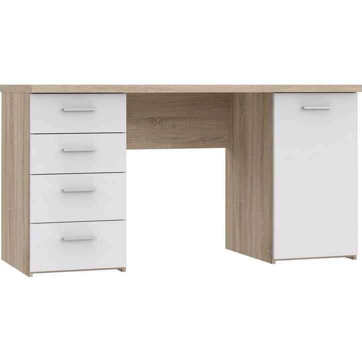 ARENO Writing Desk, White/Sonoma Oak