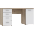 ARENO Writing Desk — White / Sonoma Oak