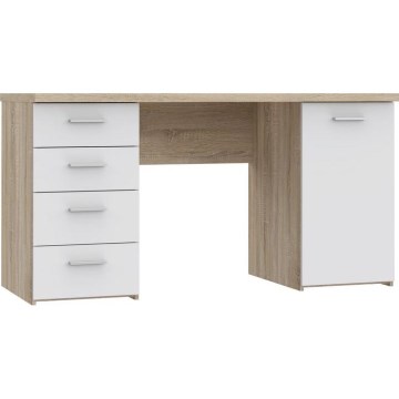 ARENO Writing Desk — White / Sonoma Oak