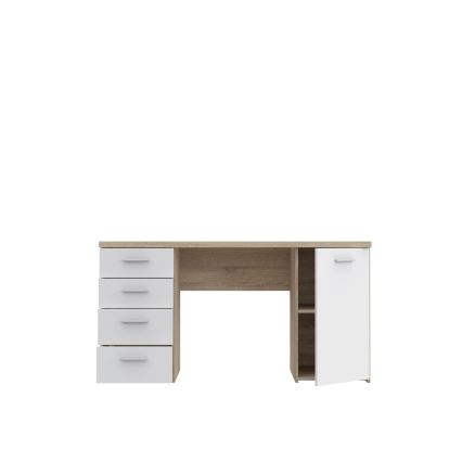 ARENO Writing Desk — White / Sonoma Oak