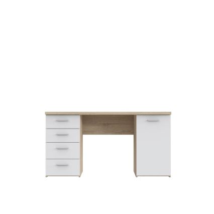 ARENO Writing Desk — White / Sonoma Oak