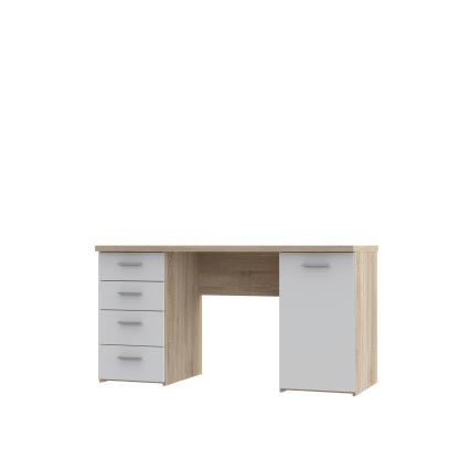 ARENO Writing Desk — White / Sonoma Oak