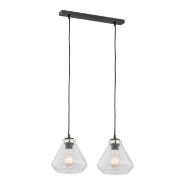 Argon 0854 - Chandelier on a string DECORATO 2xE27/15W/230V black