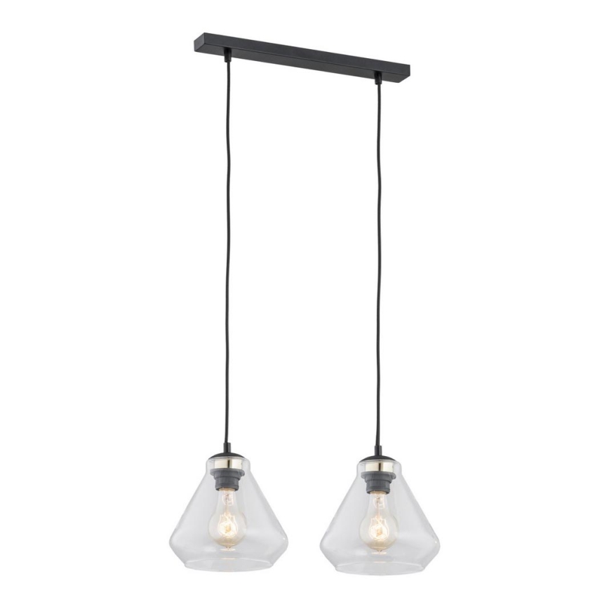 Argon 0854 - Chandelier on a string DECORATO 2xE27/15W/230V black