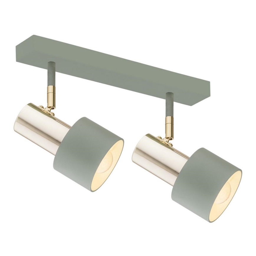 Argon 0926 - Spotlight DORIA 2xE27/15W/230V green/brass