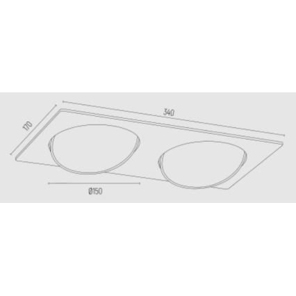 Argon 1046 - Recessed light OLIMP 2xGU10-AR111/12W/230V white