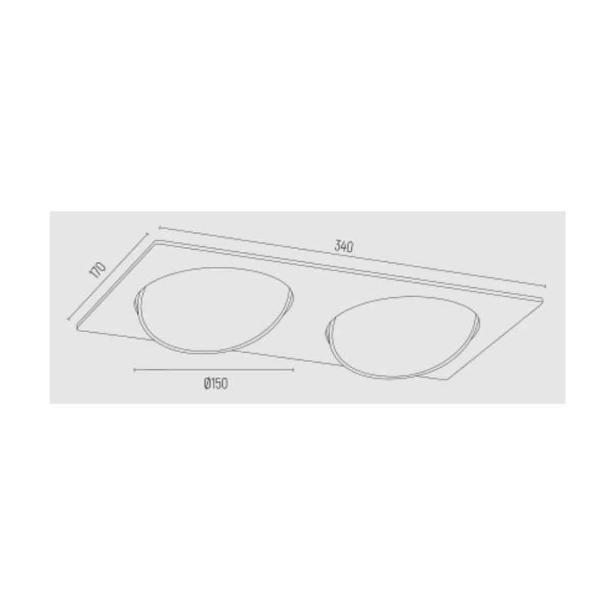 Argon 1046 - Recessed light OLIMP 2xGU10-AR111/12W/230V white