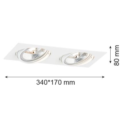 Argon 1046 - Recessed light OLIMP 2xGU10-AR111/12W/230V white