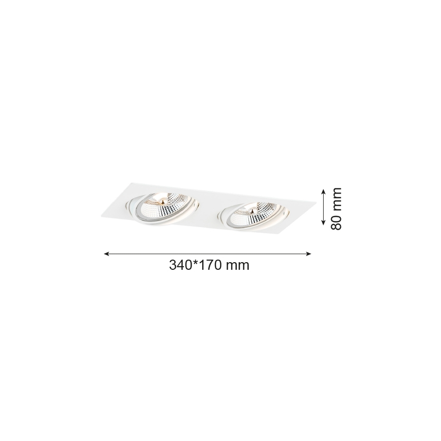 Argon 1046 - Recessed light OLIMP 2xGU10-AR111/12W/230V white