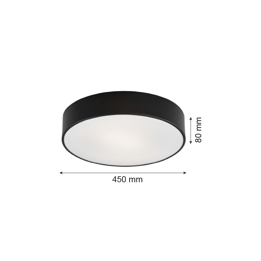 Argon 1186 - Ceiling light DARLING 3xE27/15W/230V d. 45 cm black