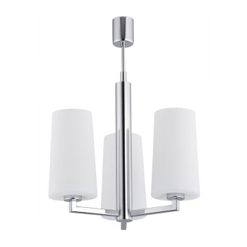 Argon 1224 - Chandelier on a pole CAMELOT 3xE27/15W/230V shiny chrome