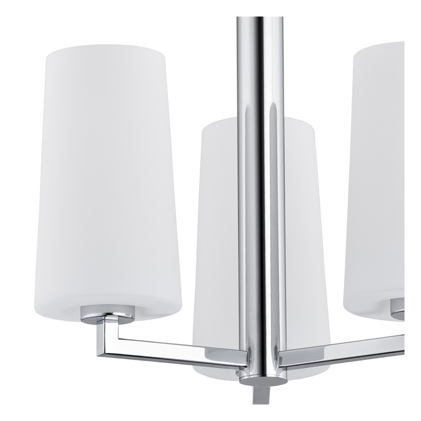 Argon 1224 - Chandelier on a pole CAMELOT 3xE27/15W/230V shiny chrome