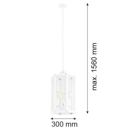 Argon 1251 - Chandelier on a chain BODRUM 3xE27/15W/230V white