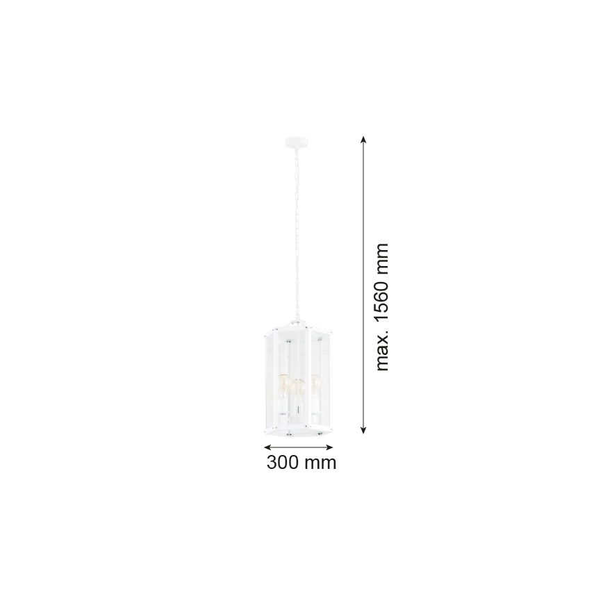 Argon 1251 - Chandelier on a chain BODRUM 3xE27/15W/230V white