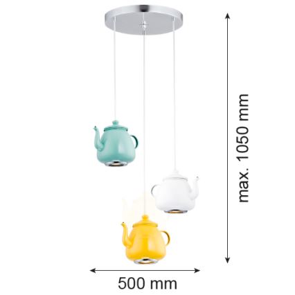 Argon 1326 - Pendant light JAMAJKA 3xGU10/50W/230V