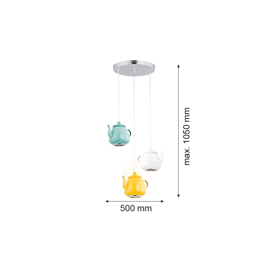 Argon 1326 - Pendant light JAMAJKA 3xGU10/50W/230V