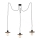 Argon 1377 - Chandelier on a string CORSO 3xE27/15W/230V spider black