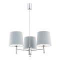 Argon 1383 - Chandelier on a pole BOLZANO 3xE27/15W/230V blue/shiny chrome
