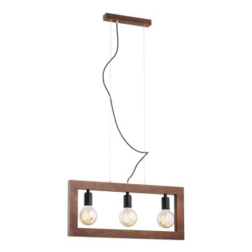Argon 1397 - Chandelier on a string MONTENEGRO 3xE27/15W/230V walnut