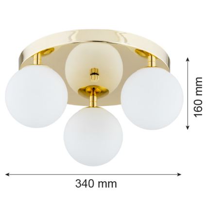 Argon 1413 - Bathroom ceiling light FLAVIO 3xE14/7W/230V IP44
