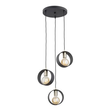 Argon 1449 - Chandelier on a string AMADORA 3xE27/15W/230V black