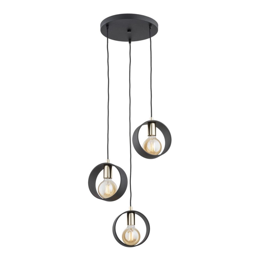 Argon 1449 - Chandelier on a string AMADORA 3xE27/15W/230V black