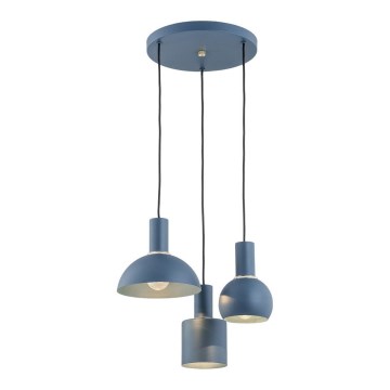 Argon 1471 - Chandelier on a string SINES 3xE27/15W/230V blue