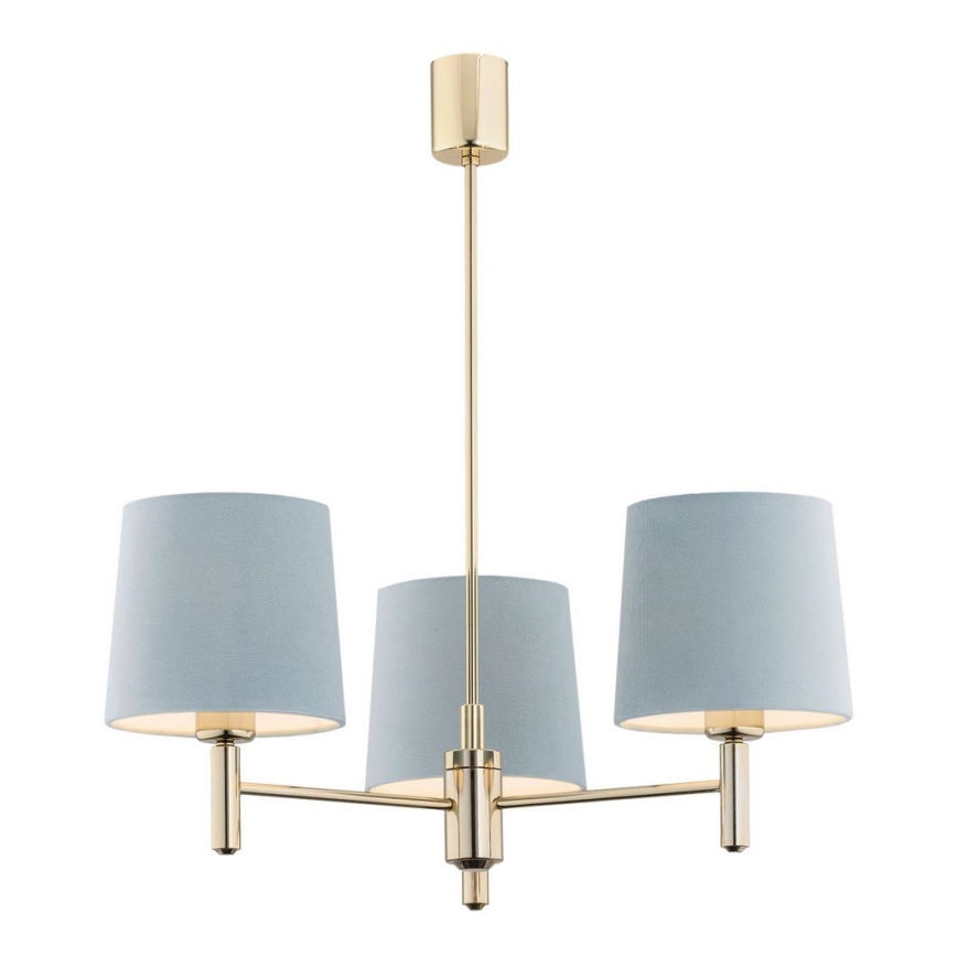 Argon 1484 - Chandelier on a pole PONTE 3xE27/15W/230V blue/brass