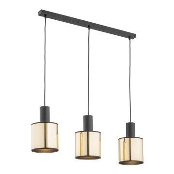 Argon 1490 - Chandelier on a string HERMAN 3xE27/15W/230V brass/black