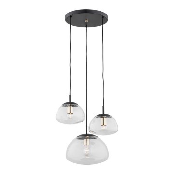 Argon 1492 - Chandelier on a string TRINI 3xE27/15W/230V black