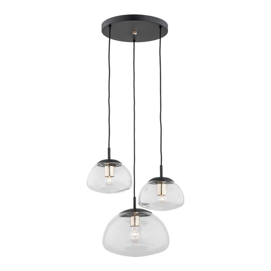 Argon 1492 - Chandelier on a string TRINI 3xE27/15W/230V black