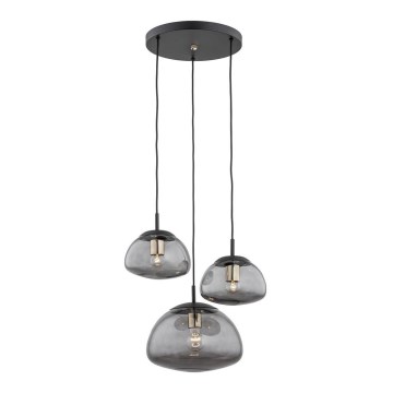 Argon 1493 - Chandelier on a string TRINI 3xE27/15W/230V black