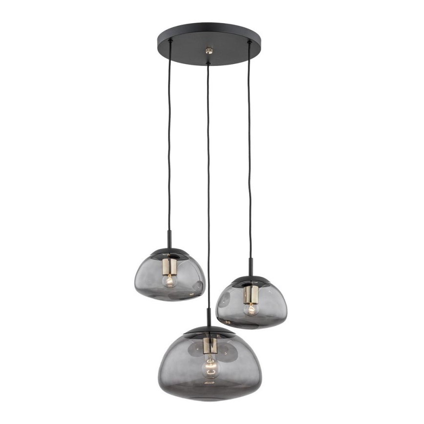 Argon 1493 - Chandelier on a string TRINI 3xE27/15W/230V black