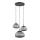 Argon 1493 - Chandelier on a string TRINI 3xE27/15W/230V black