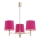 Argon 1498 - Chandelier on a pole PONTE 3xE27/15W/230V pink/brass
