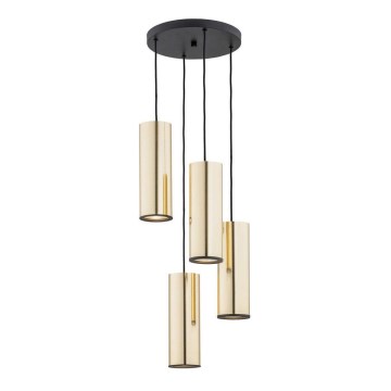 Argon 1693 - Chandelier on a string LINEA 4xE27/15W/230V brass/black