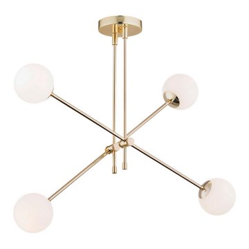 Argon 1695 - Chandelier on a pole ABSTRACT 4xE14/7W/230V brass