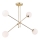 Argon 1695 - Chandelier on a pole ABSTRACT 4xE14/7W/230V brass