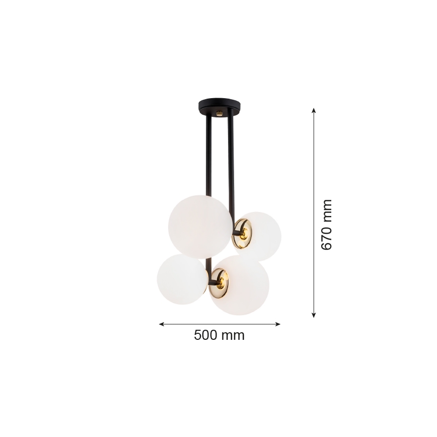 Argon 1739 - Chandelier on a pole MORITZ 4xE27/15W/230V