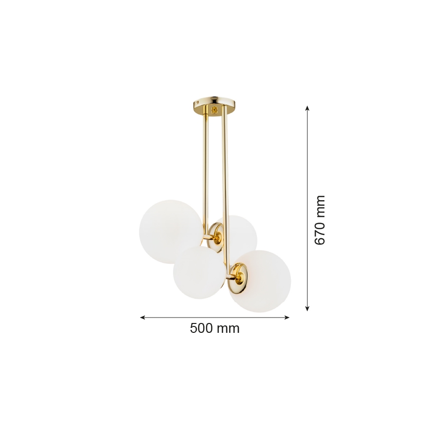 Argon 1743 - Chandelier on a pole MORITZ 4xE27/15W/230V