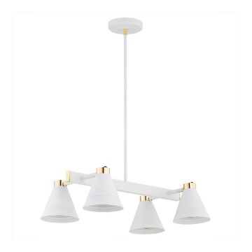 Argon 1773 - Chandelier on a pole AVALONE 4xE27/15W/230V white/gold