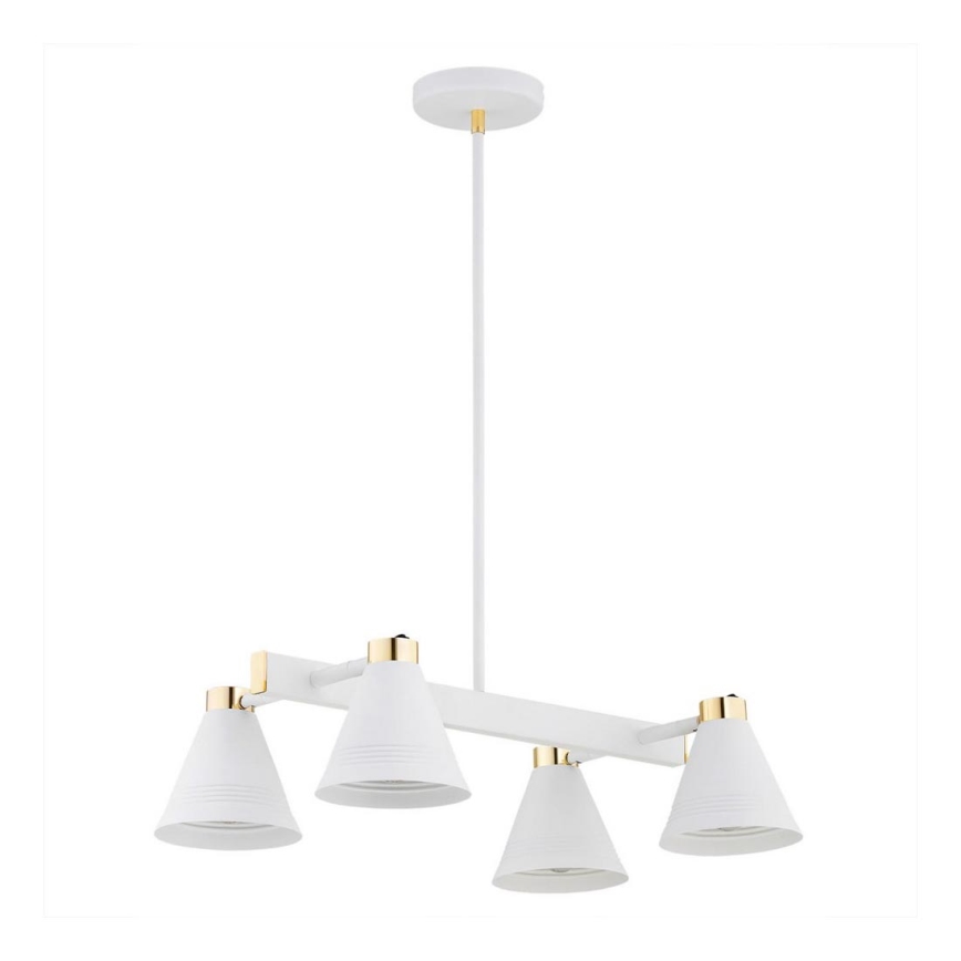 Argon 1773 - Chandelier on a pole AVALONE 4xE27/15W/230V white/gold