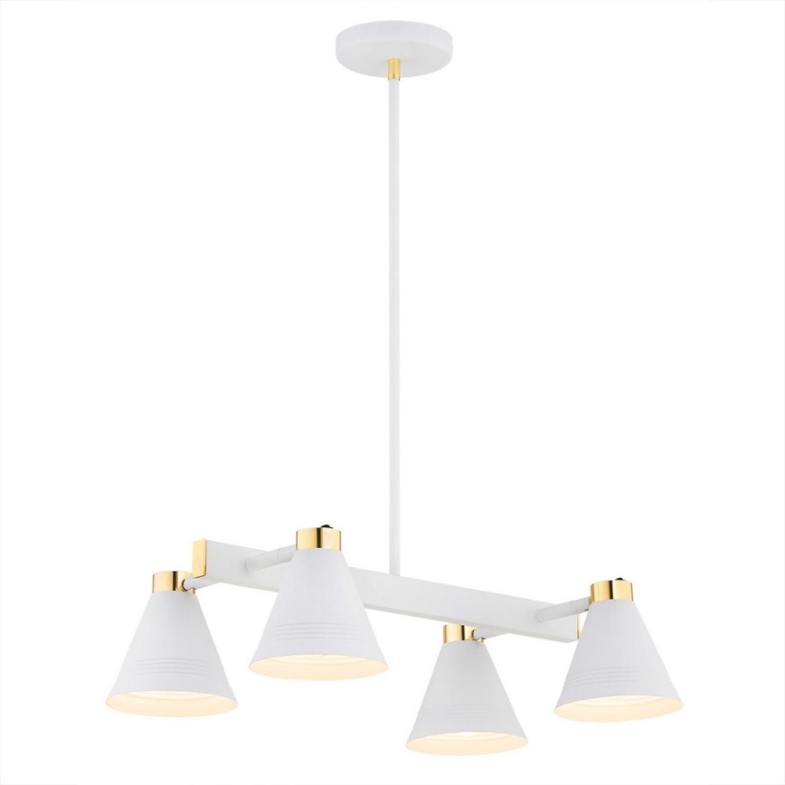 Argon 1773 - Chandelier on a pole AVALONE 4xE27/15W/230V white/gold
