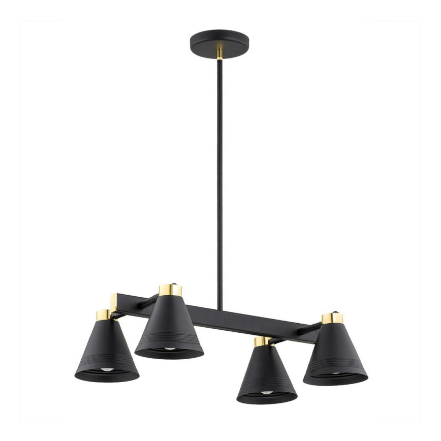 Argon 1774 - Chandelier on a pole AVALONE 4xE27/15W/230V black/gold