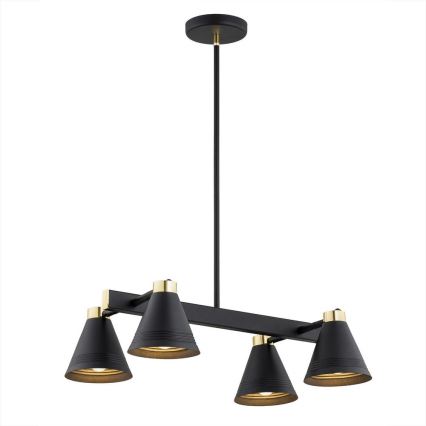 Argon 1774 - Chandelier on a pole AVALONE 4xE27/15W/230V black/gold