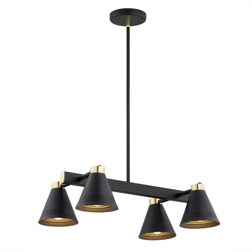 Argon 1774 - Chandelier on a pole AVALONE 4xE27/15W/230V black/gold