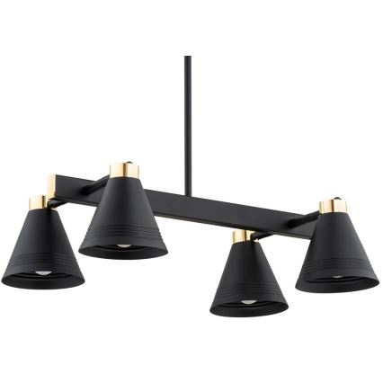Argon 1774 - Chandelier on a pole AVALONE 4xE27/15W/230V black/gold